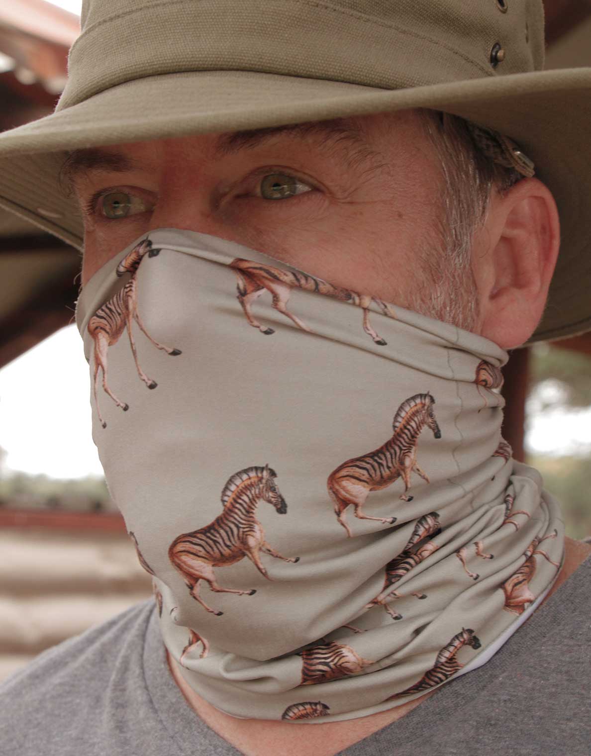 Vintage Print Tubular Head&Neck Scarf - Safari Store