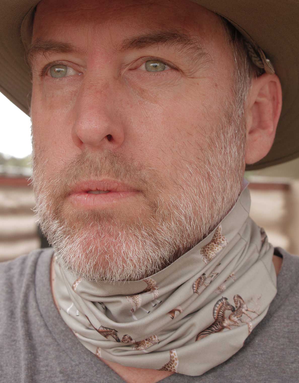 Vintage Print Tubular Head&Neck Scarf - Safari Store
