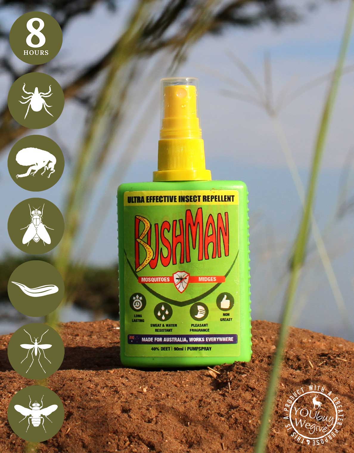 Bushman repellent - pack it for the Okavango Delta. 