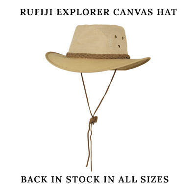 Rufiji Canvas Hat from The Safari Store back in stock