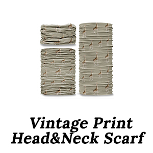 Vintage Print Head&Neck Scarf by The Safari Store